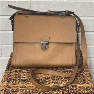 LiiBeCa by Joy Gryson Brown Adjustable Strap Cross Body Leather Handbag